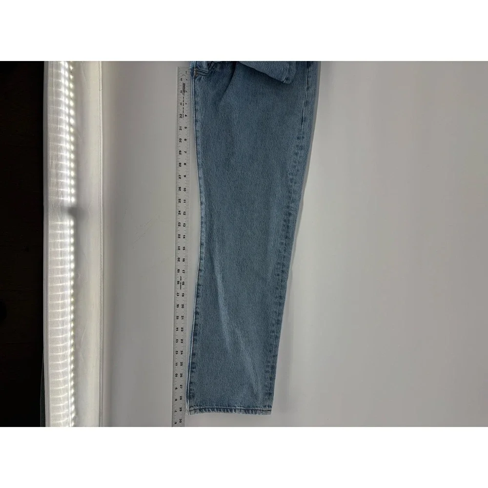 Levi's 501 Jeans Mens 34x29 Light Wash Straight Leg Button Fly Denim